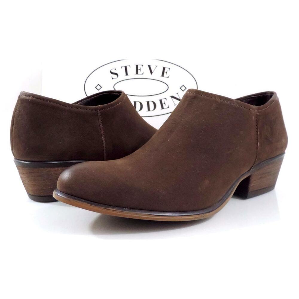 Women's Shoes Steve Madden KATYY KATY Ankle Boots Booties Brown Nubuck Size 9.5 - Picture 4 of 8
